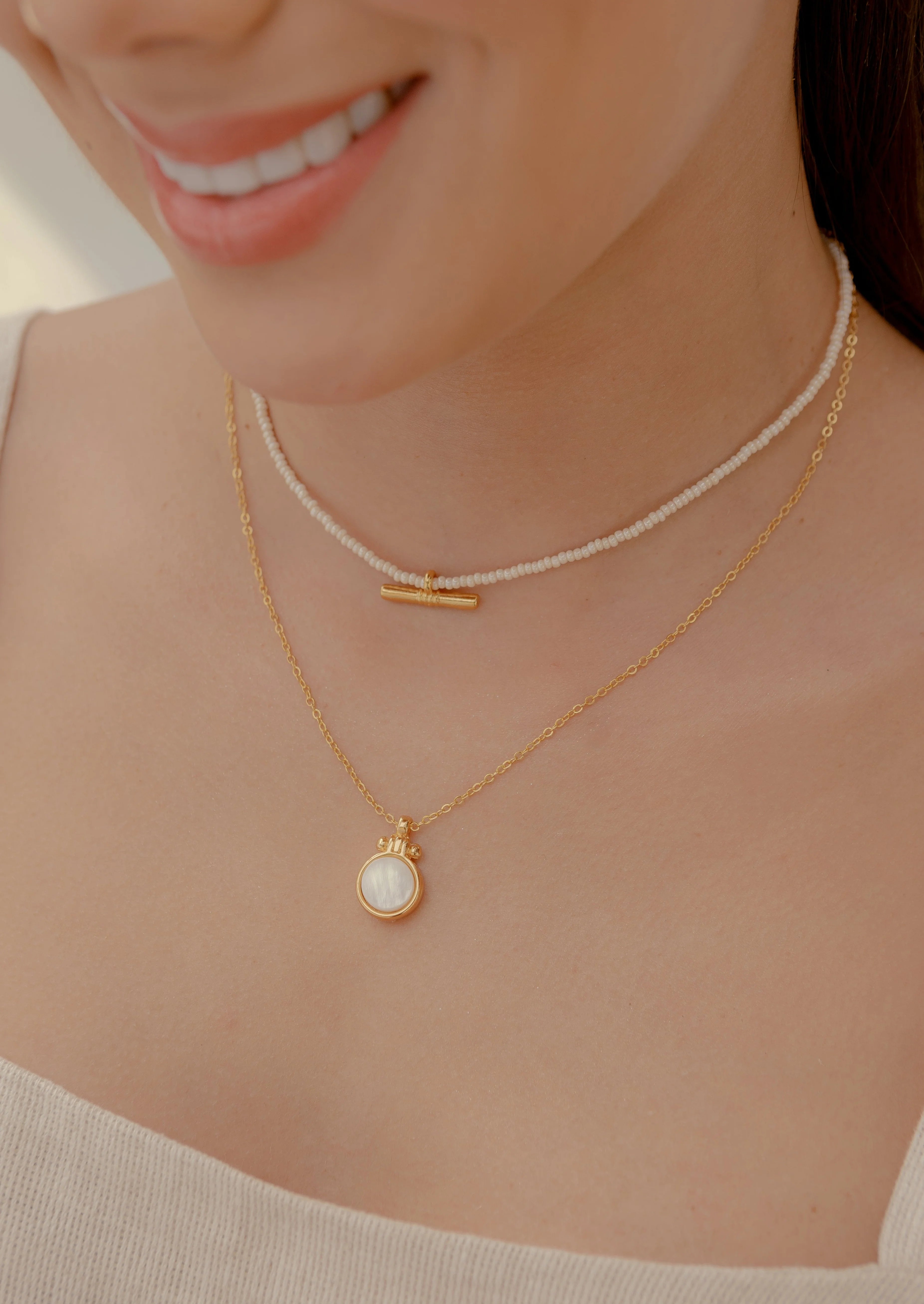 Juego Collar & Choker Serenidad (Set Collares + Aretes)